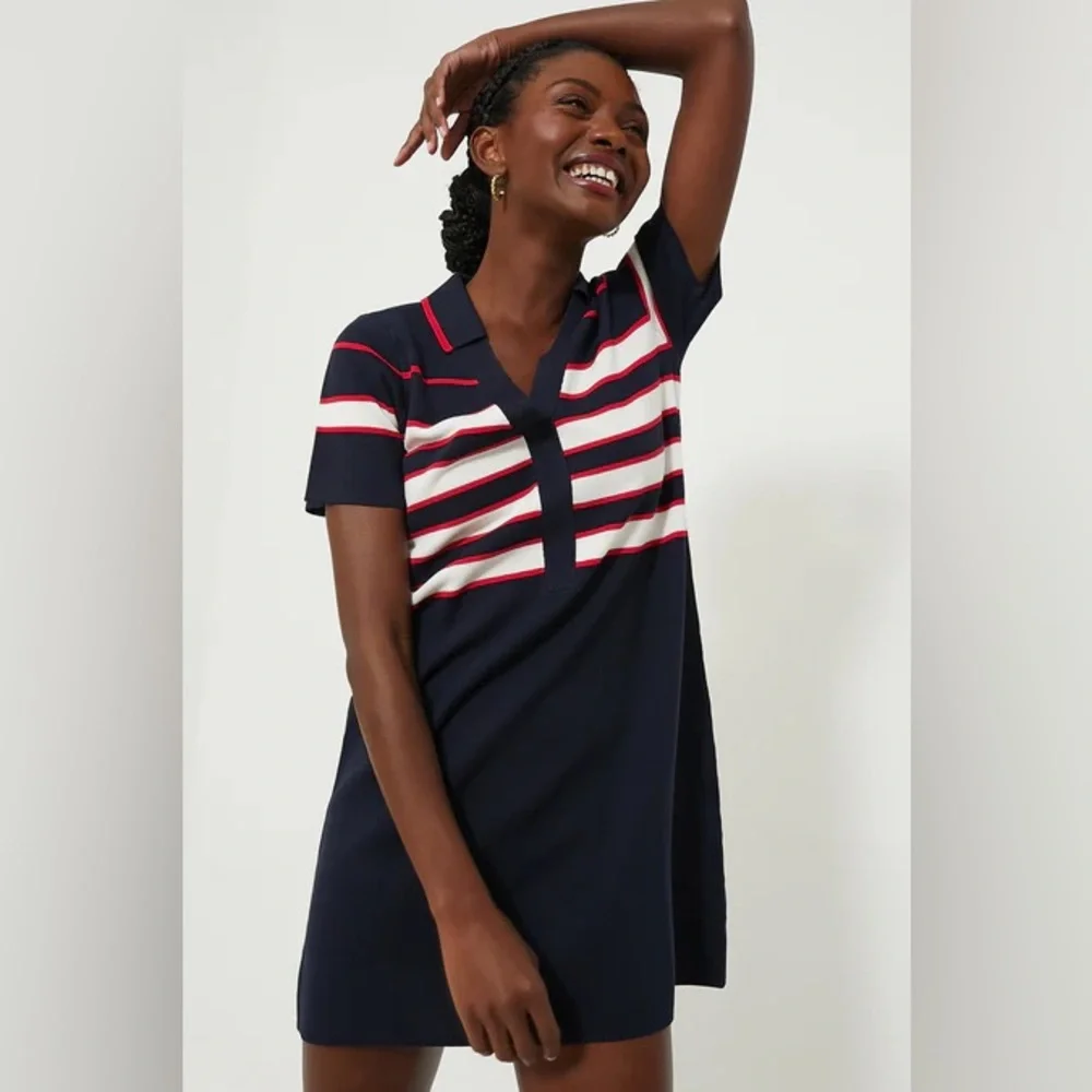 TUCKERNUCK Navy and White Wright Polo Dress size M - Picture 6 of 12